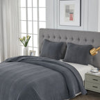 Stonewashed Cotton Quilt Set Mélange Home