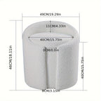 Round Teddy Fleece Dressing Table Stool Pouffe Seat Make-Up Vanity Chair Bedroom House Of Avana