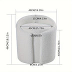 Round Teddy Fleece Dressing Table Stool Pouffe Seat Make-Up Vanity Chair Bedroom House Of Avana [[SKU:HOA-STO-407]]