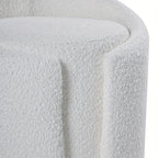Round Teddy Fleece Dressing Table Stool Pouffe Seat Make-Up Vanity Chair Bedroom House Of Avana