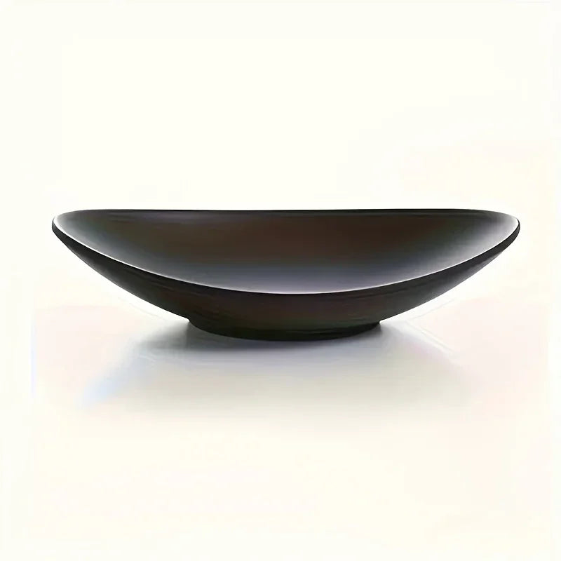 Storage Box - Melamine Black Oval