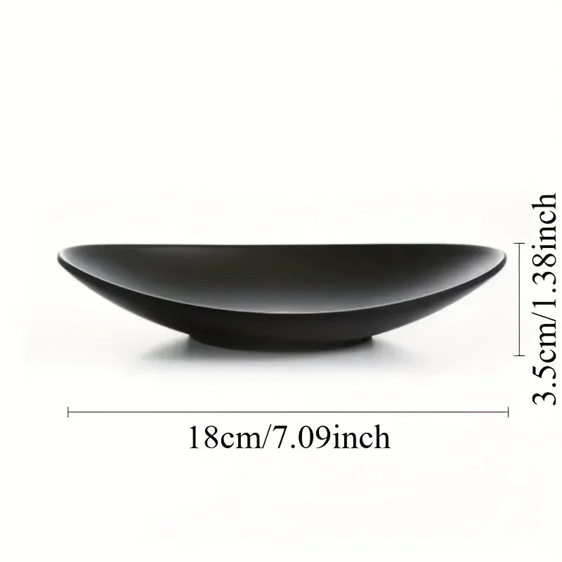 Storage Box - Melamine Black Oval