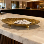 Storage Tray - Hammered Golden Metal
