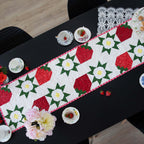 Strawberry Table Runner Kit Block Party Quilt Co