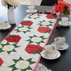 Strawberry Table Runner Kit Block Party Quilt Co