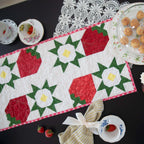 Strawberry Table Runner Kit Block Party Quilt Co