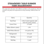 Strawberry Table Runner Pattern Block Party Quilt Co