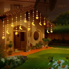 1pc Moon & Star LED String Lights - 9.84ft/300cm USB-Powered Warm White & Golden Glow with 8 Modes, Crescent Moon & Star Shapes for Ramadan, Eid, Weddings, Parties, /Outdoor Fairy Lights (Low Voltage, Plug-in via USB) House Of Avana [[SKU:HOA-LGT-002]]