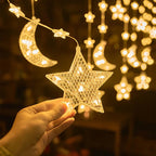 1pc Moon & Star LED String Lights - 9.84ft/300cm USB-Powered Warm White & Golden Glow with 8 Modes, Crescent Moon & Star Shapes for Ramadan, Eid, Weddings, Parties, /Outdoor Fairy Lights (Low Voltage, Plug-in via USB) House Of Avana [[SKU:HOA-LGT-002]]