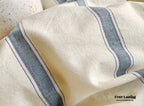 Stripe Buttoned Bedding Set / Beige Brown Ever Lasting