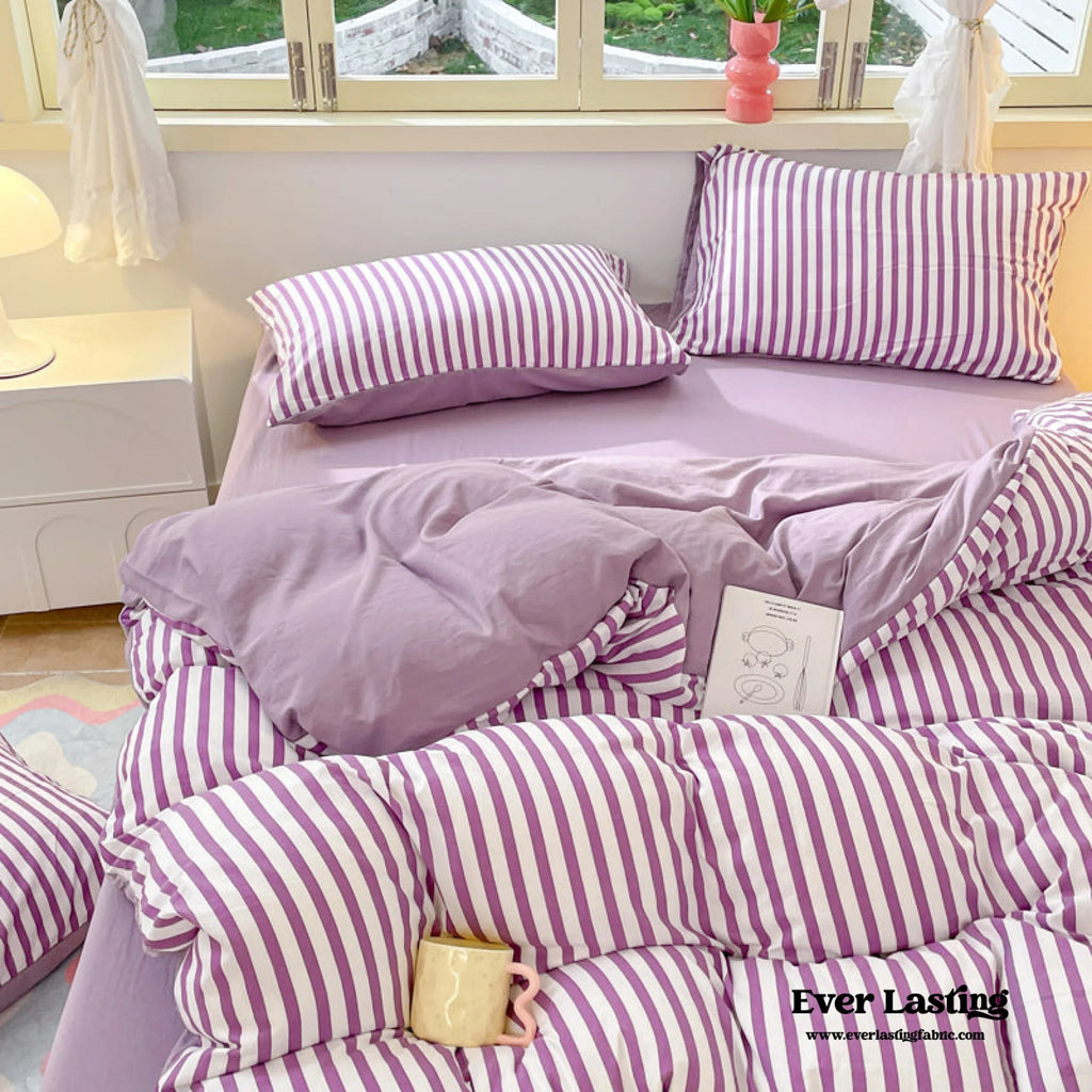 Striped Bedding Set / Blue Ever Lasting