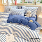 Striped Bedding Set / Blue Ever Lasting