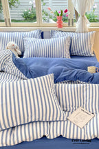 Striped Bedding Set / Blue Ever Lasting