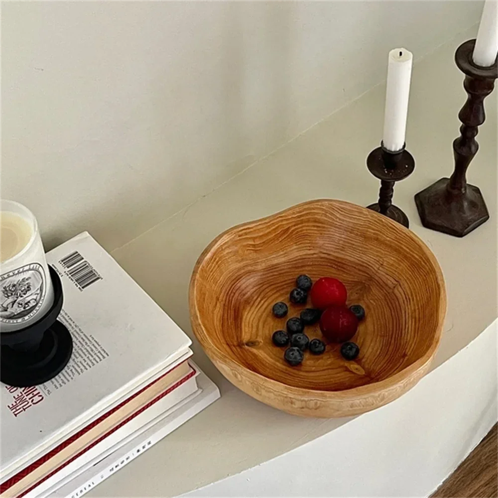 Stylish Irregular Wooden Serving Bowl - House Of Avana