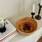 Stylish Irregular Wooden Serving Bowl - House Of Avana