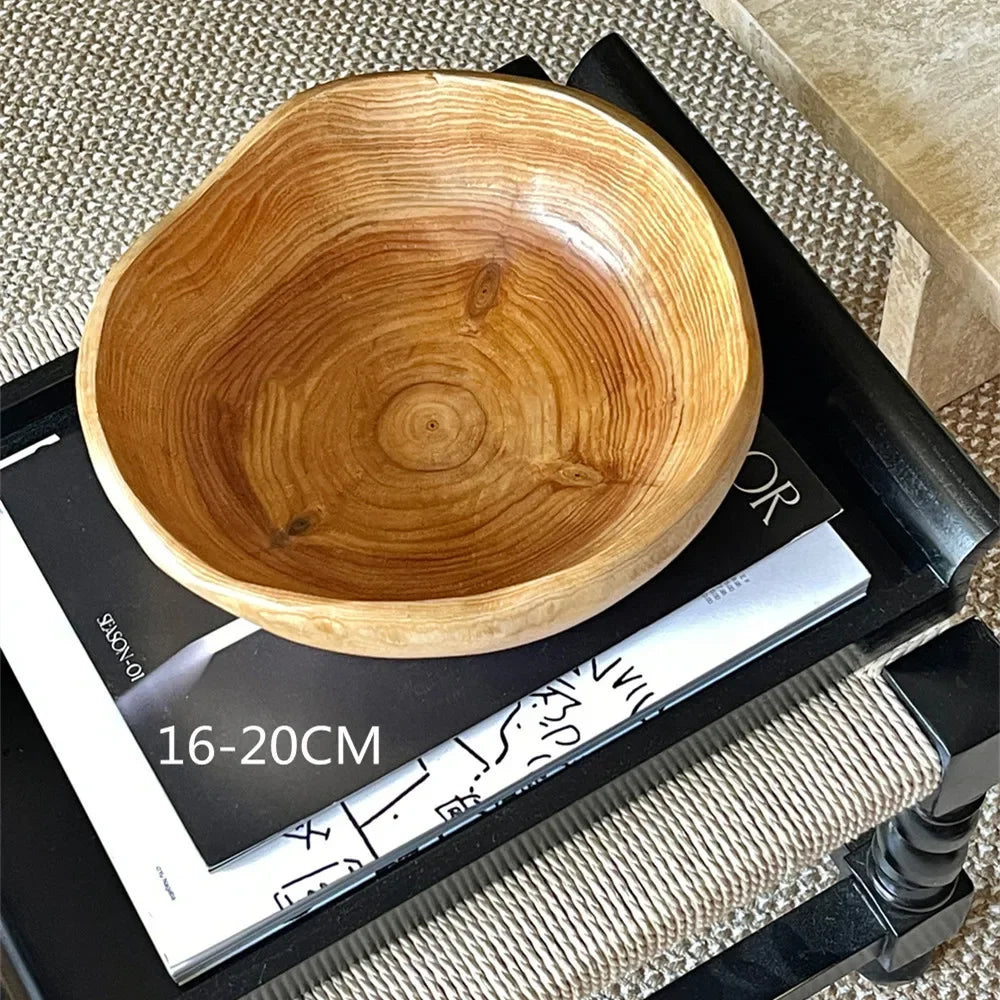 Stylish Irregular Wooden Serving Bowl - House Of Avana