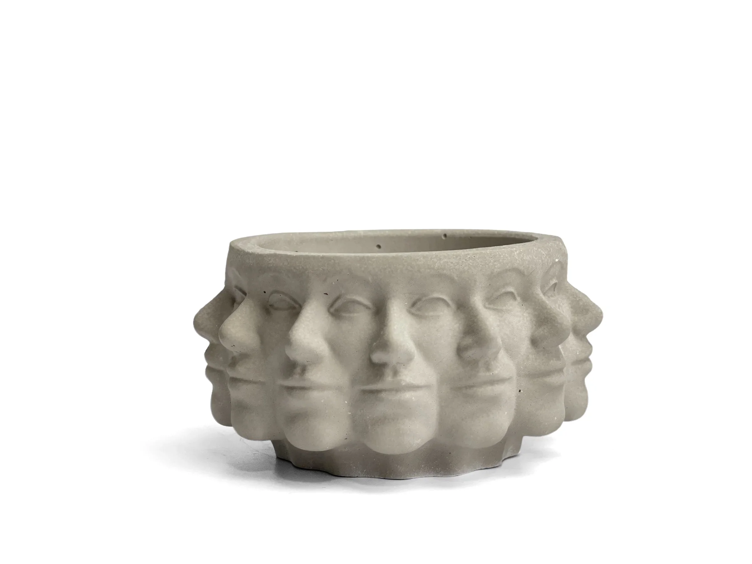 Ceramic succulent planter with multiple faces, earthy tones, unique design - House of Avana