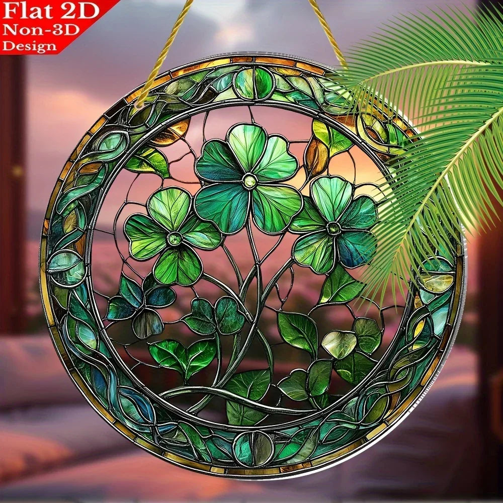 Sun Catcher - Colorful Stained Glass 8x8 Inch