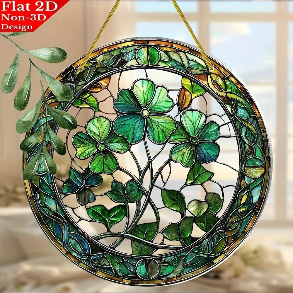 Sun Catcher - Colorful Stained Glass 8x8 Inch