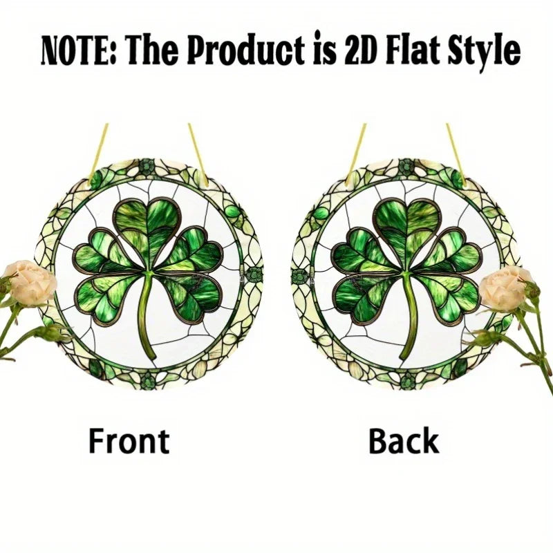 Sun Catcher - Stained Glass Green Round