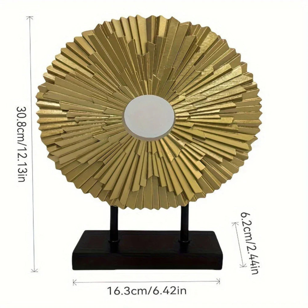 Yellow ceramic sunflower figurine, delicate petals, decorative tabletop accent - House of Avana