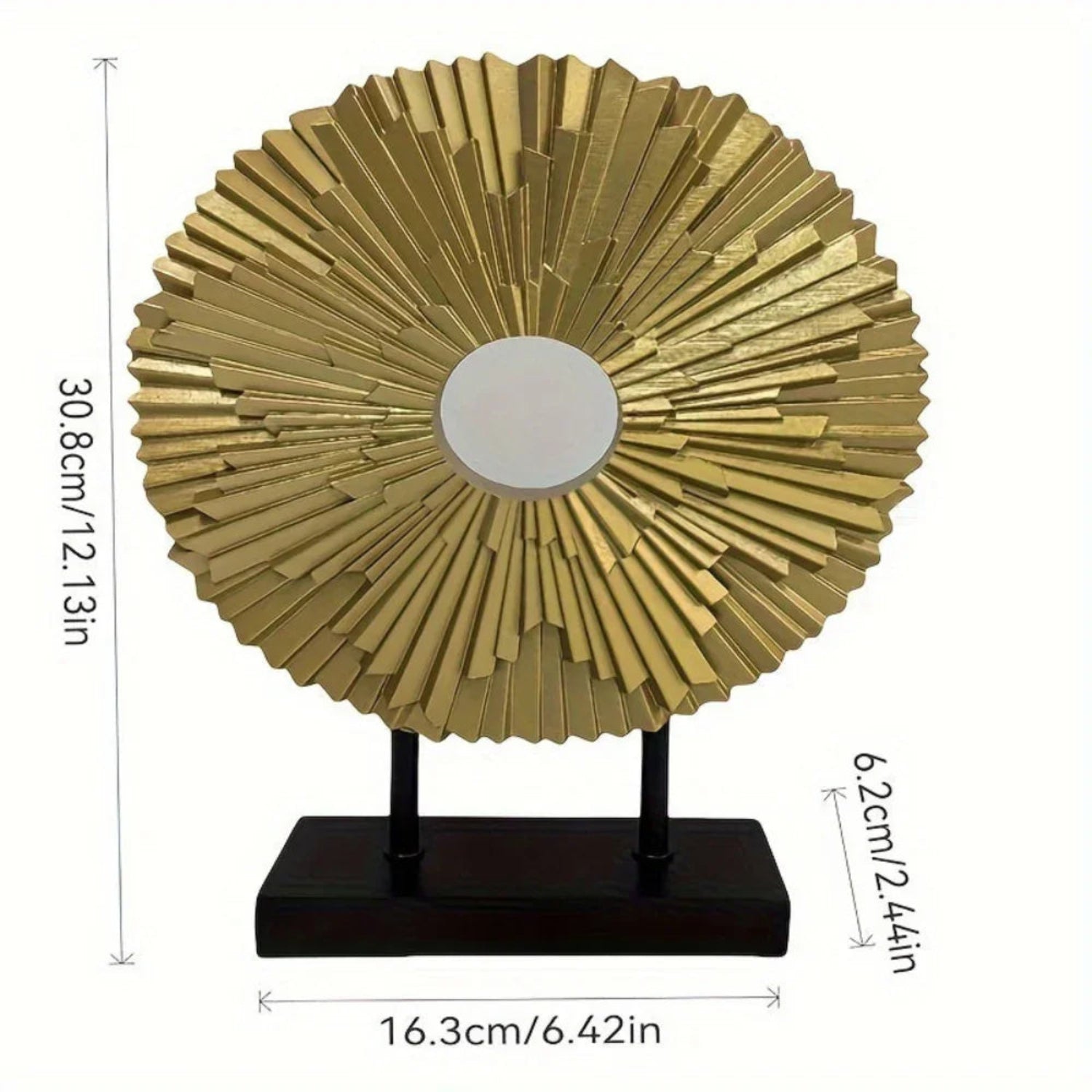 Yellow ceramic sunflower figurine, delicate petals, decorative tabletop accent - House of Avana