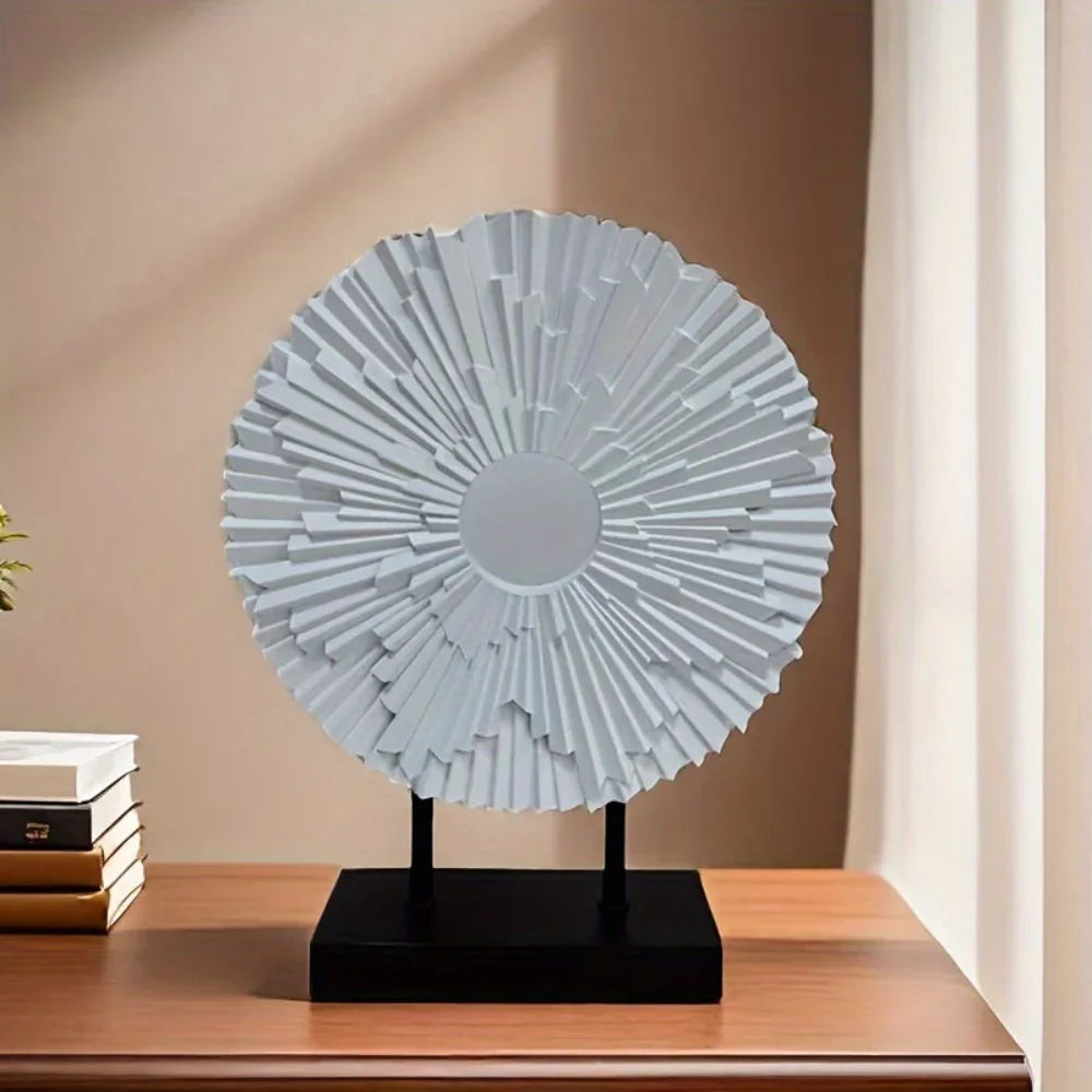 Yellow ceramic sunflower figurine, delicate petals, decorative tabletop accent - House of Avana