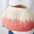 Sunkissed Coral Decorative Wool Ukhamba Bowl Kanju Interiors