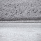 Super Soft Area Rug Fluffy High Pile Cosy Luxurious Touch in Solid Anthracite RugYourHome
