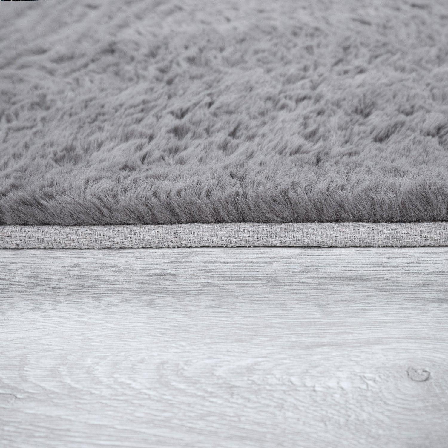 Super Soft Area Rug Fluffy High Pile Cosy Luxurious Touch in Solid Anthracite RugYourHome