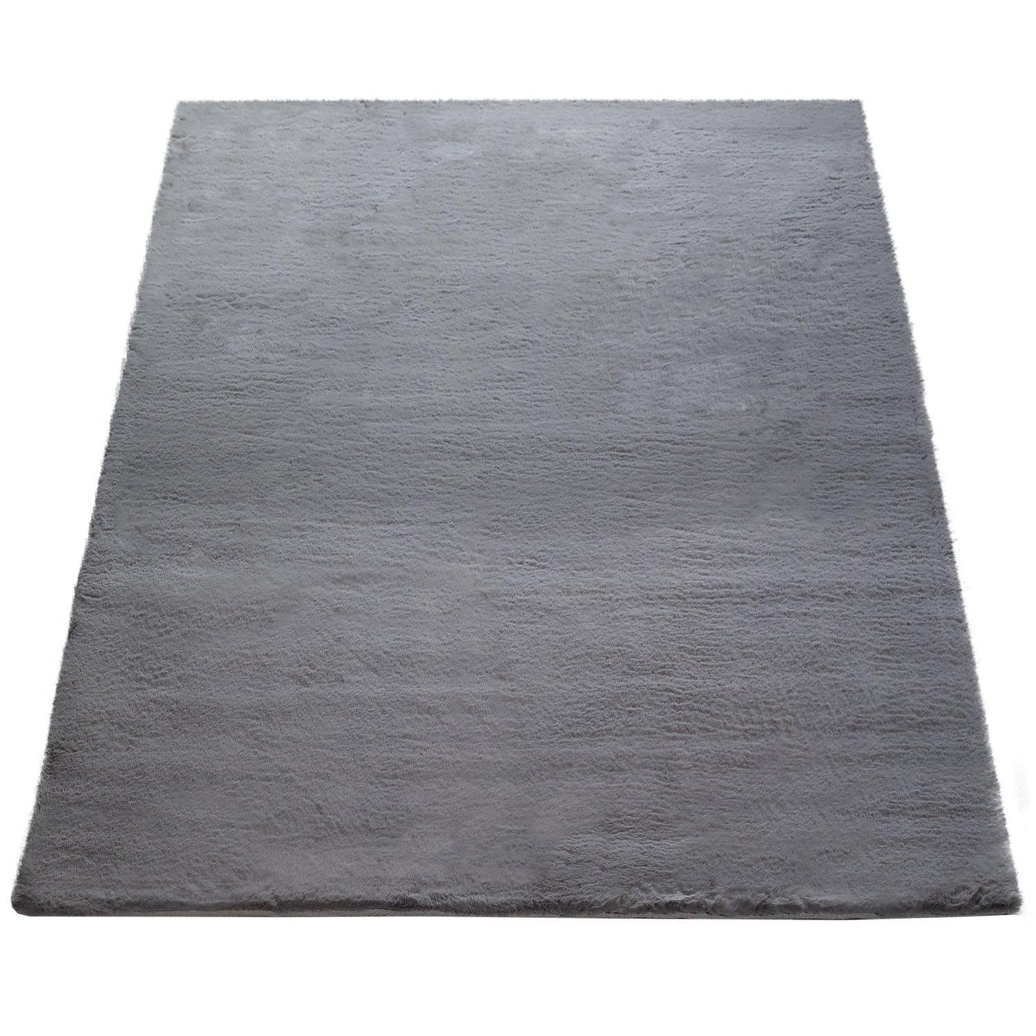 Super Soft Area Rug Fluffy High Pile Cosy Luxurious Touch in Solid Anthracite RugYourHome