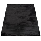 Super Soft Area Rug Fluffy High Pile Cosy Luxurious Touch in Solid Black RugYourHome