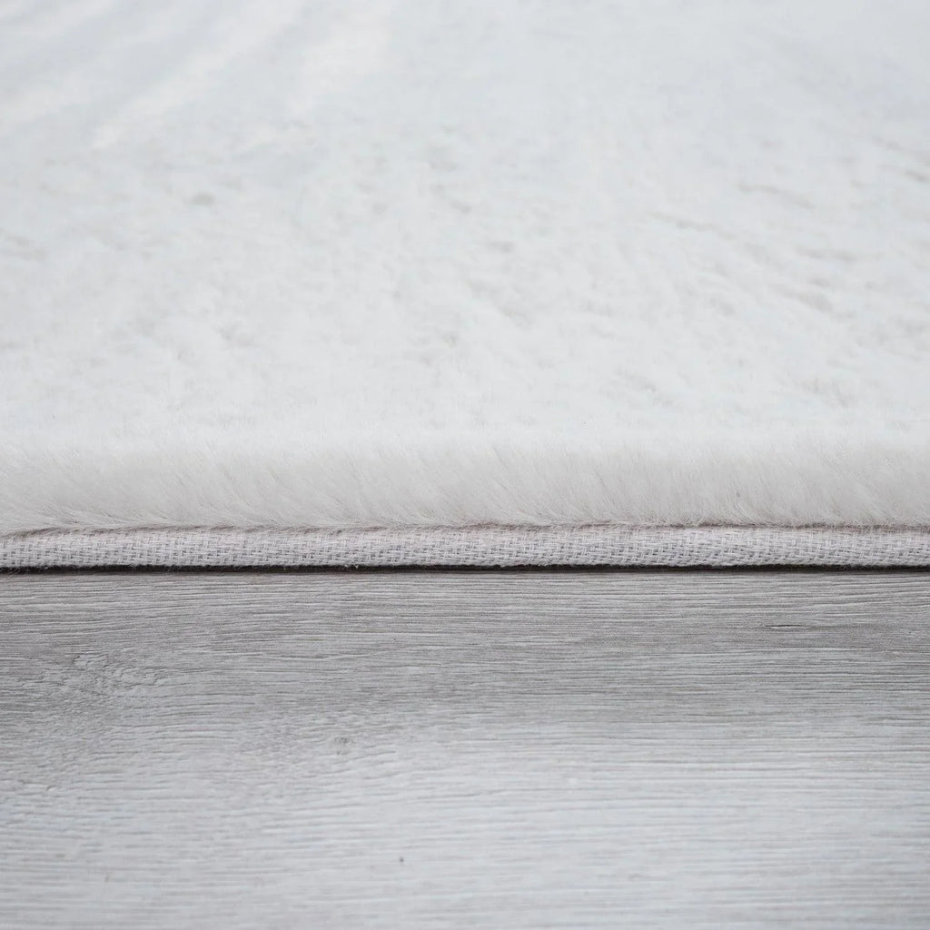 Super Soft Area Rug Fluffy High Pile Cosy Luxurious Touch in Solid Cream RugYourHome