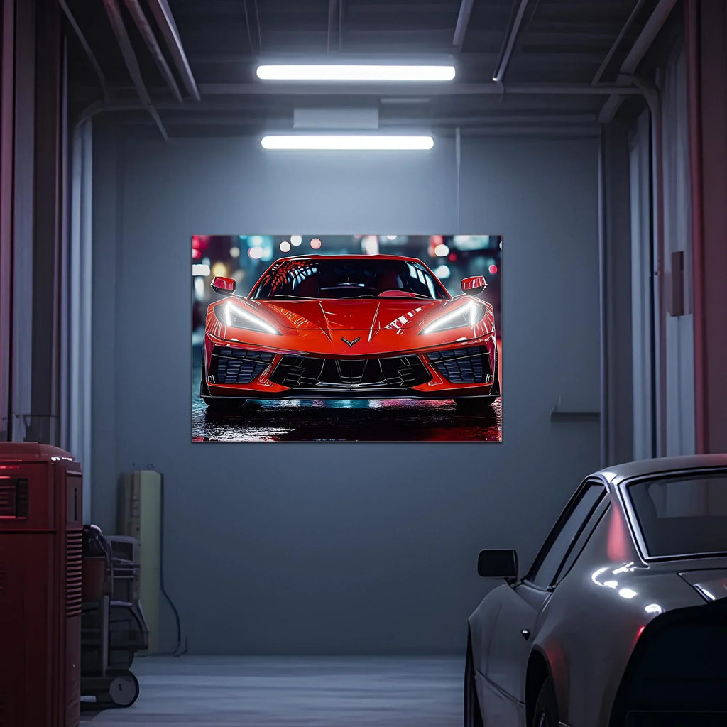 Supercar Neon Wall Art - UV Printed LED Plexiglass Sign for Garage, Man Cave & Racing Fans - Adjustable Light and Free Shipping Peony Atelier