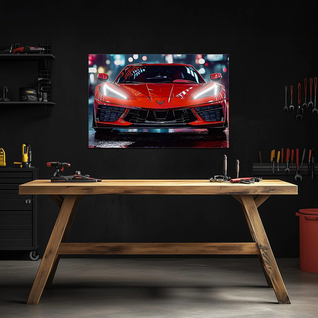 Supercar Neon Wall Art - UV Printed LED Plexiglass Sign for Garage, Man Cave & Racing Fans - Adjustable Light and Free Shipping Peony Atelier