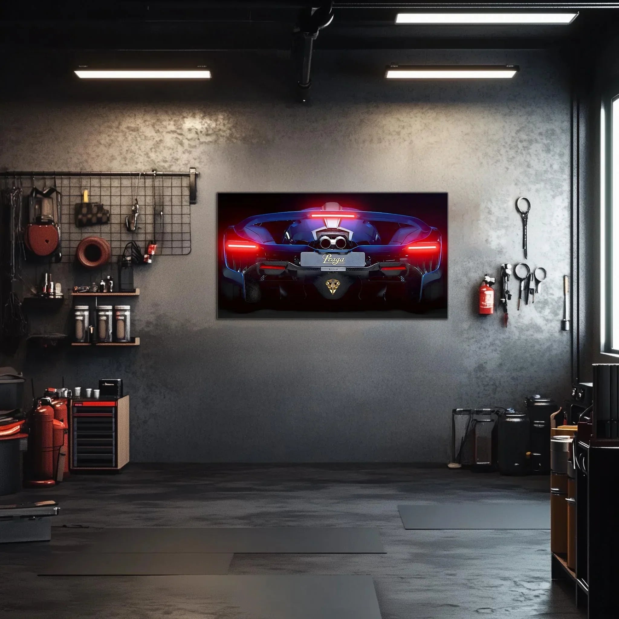 Supercar Rear View Neon Wall Art – LED Garage Decor – Gift for Car Enthusiasts – Man Cave Wall Sign – Luxury Car Poster – Free Shipping Peony Atelier