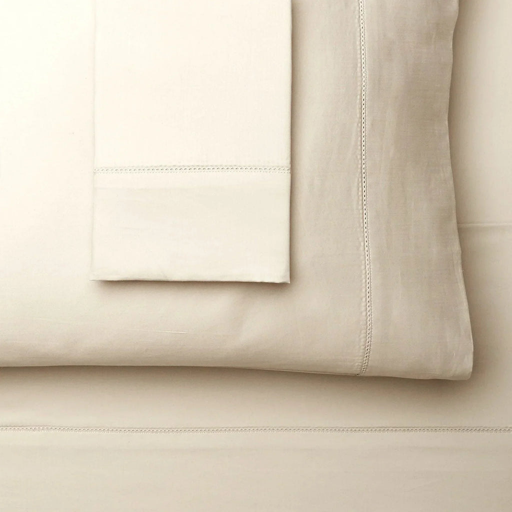 Supima Cotton 400 Thread Count Hemstitch Sheet Set Mélange Home
