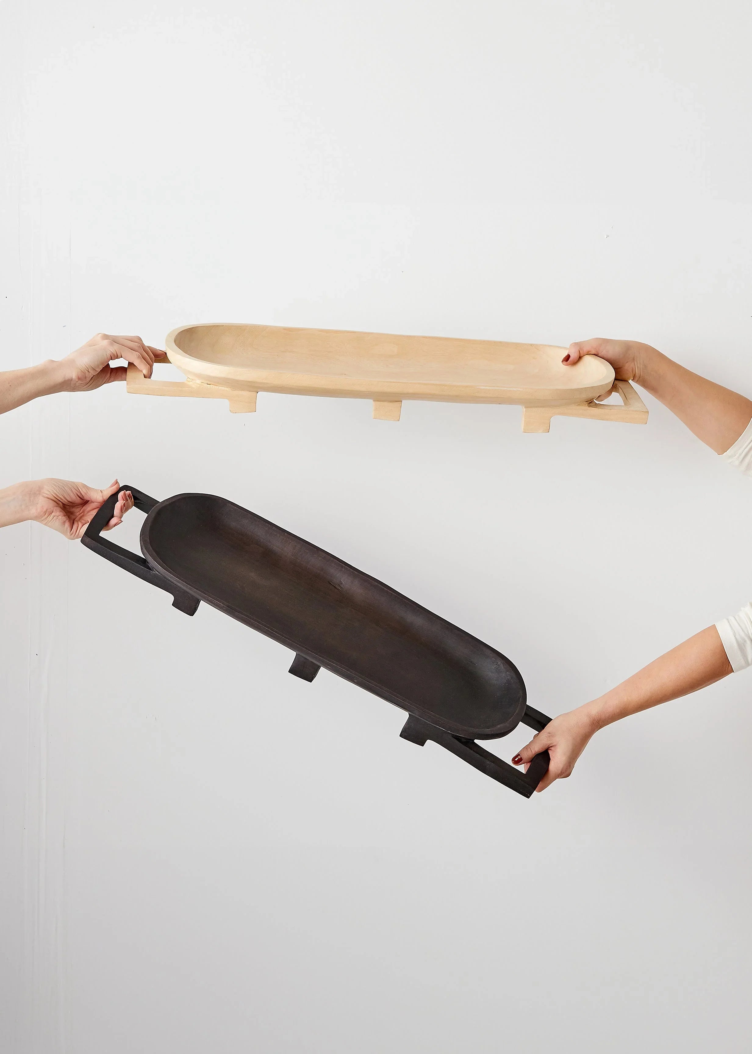 Swazi Long Wooden Serving Tray Kanju Interiors