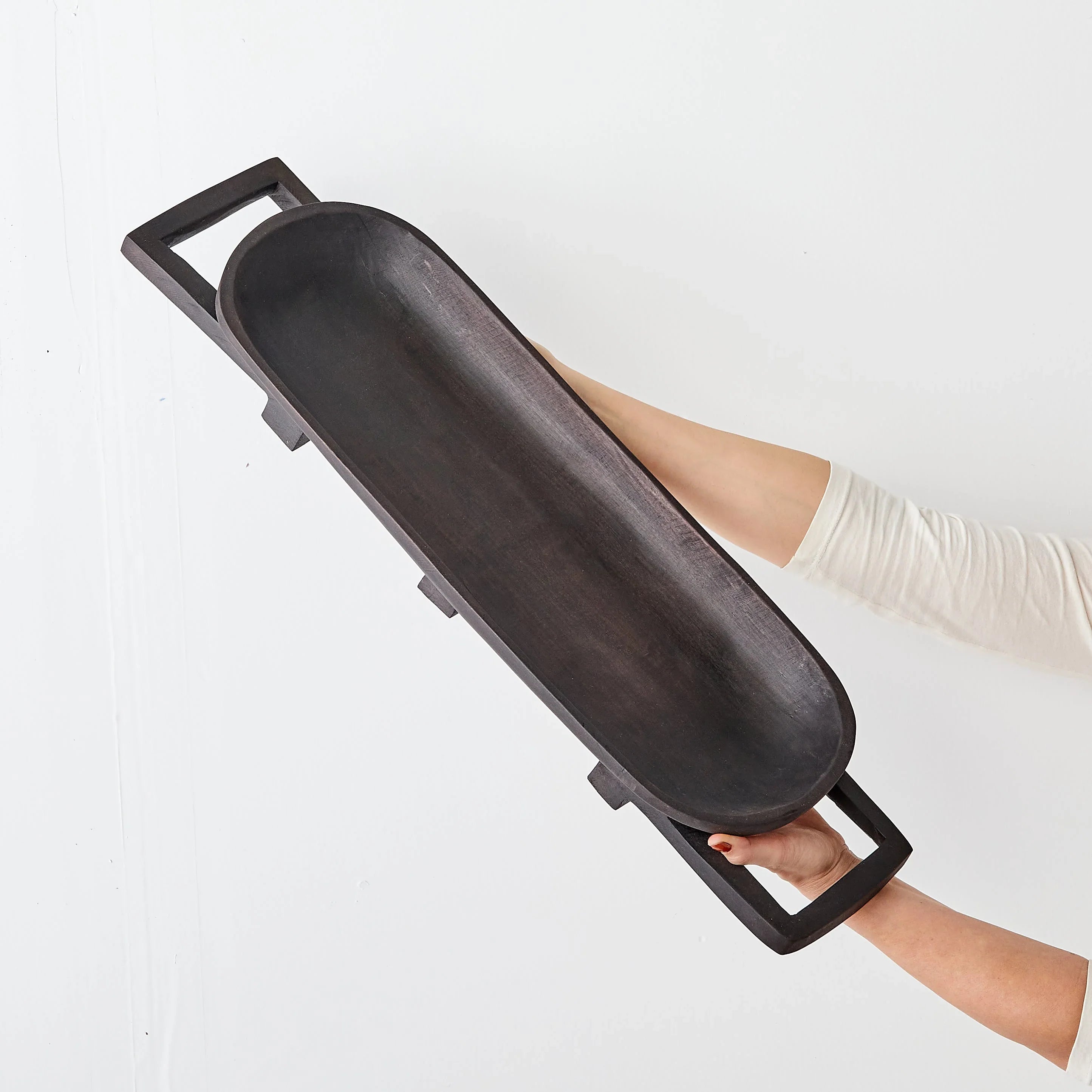 Swazi Long Wooden Serving Tray Kanju Interiors