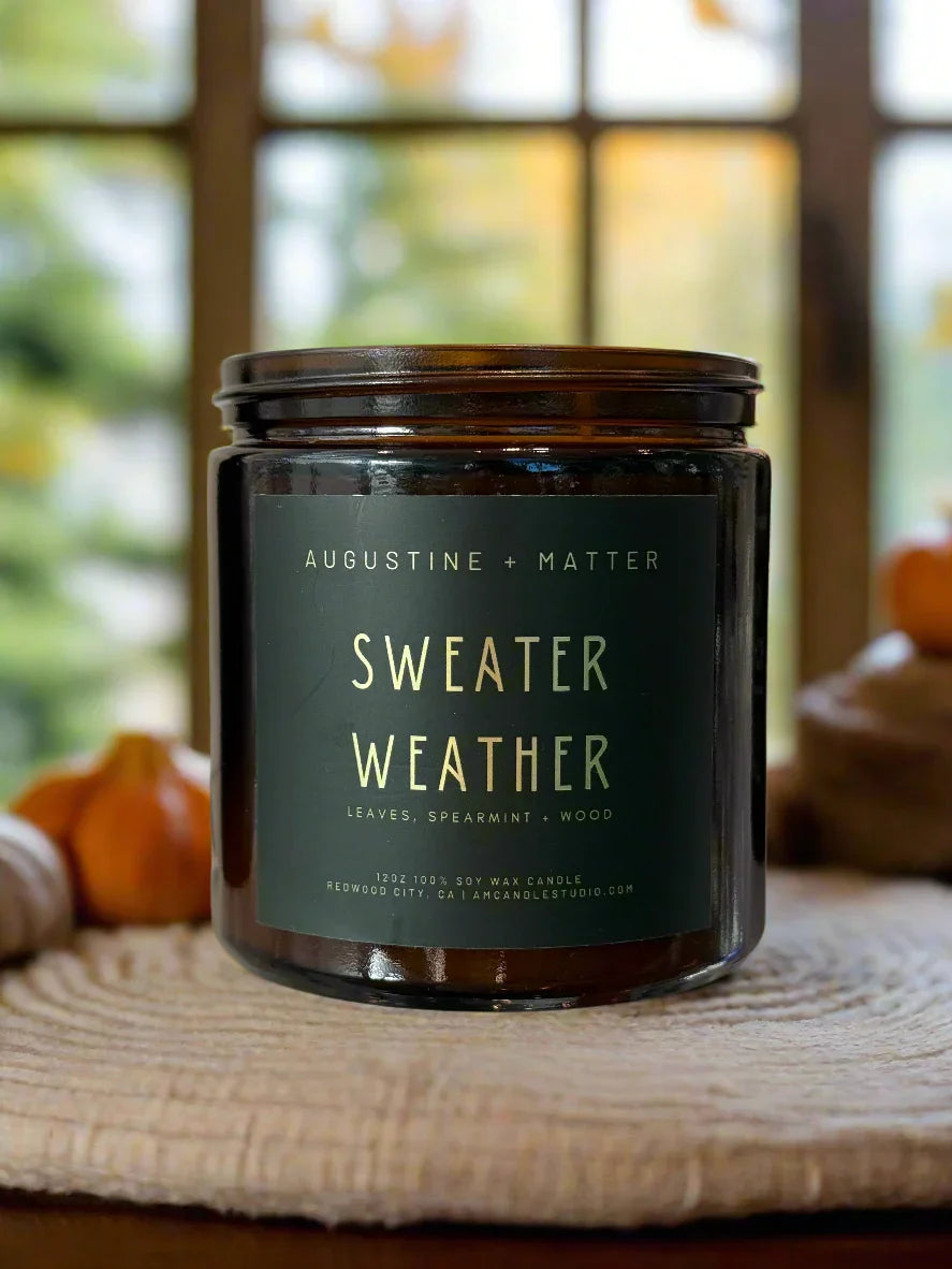 Sweater Weather - 12oz Soy Candle Augustine + Matter Candle Studio LLC