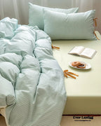 Sweet Bow Striped Bedding Set / Pink Ever Lasting