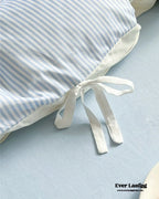 Sweet Bow Striped Bedding Set / Pink Ever Lasting