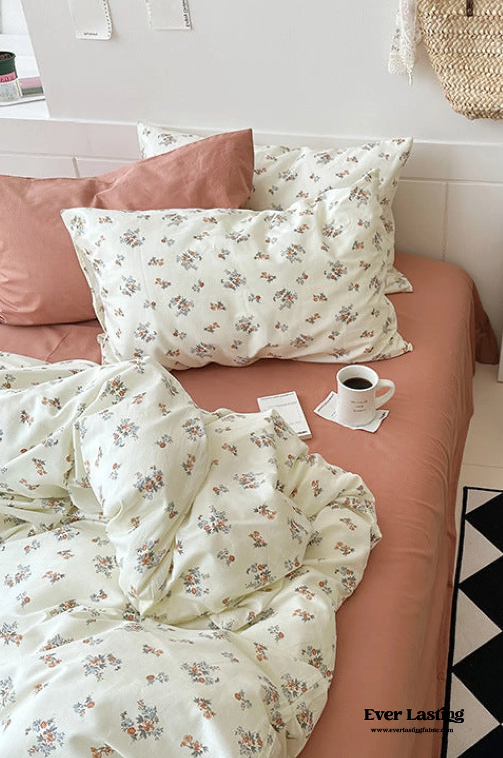 Sweet Floral Bedding Set / Blue Yellow Ever Lasting