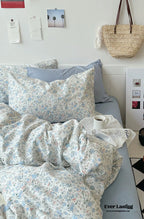 Sweet Floral Bedding Set / Blue Yellow Ever Lasting