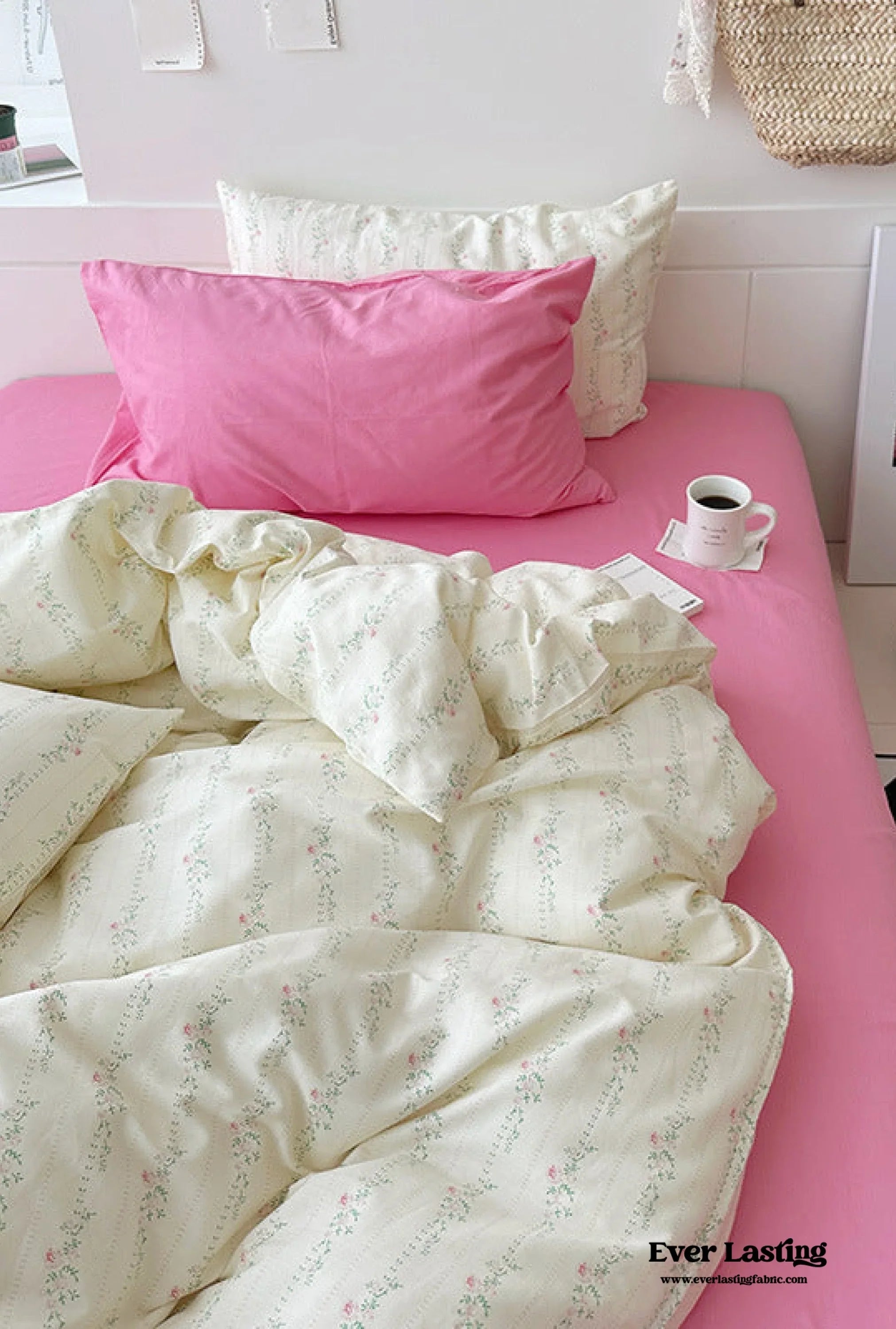 Sweet Floral Bedding Set / Blue Yellow Ever Lasting