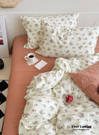 Sweet Floral Bedding Set / Blue Yellow Ever Lasting