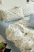 Sweet Floral Bedding Set / Blue Yellow Ever Lasting