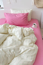 Sweet Floral Bedding Set / Cream Ever Lasting