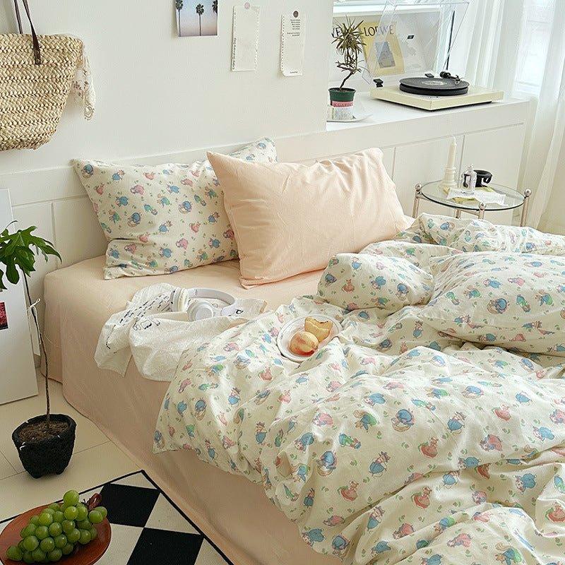Sweet Floral Bedding Set / Cream Ever Lasting