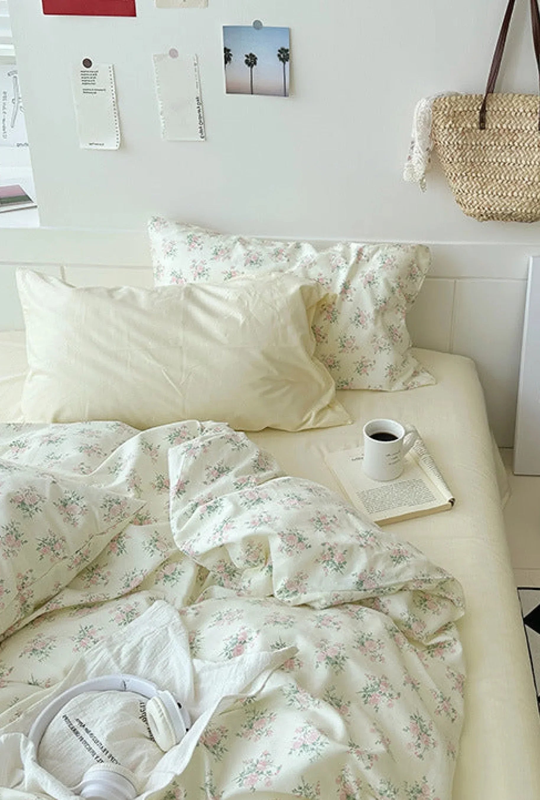 Sweet Floral Bedding Set / Cream Ever Lasting
